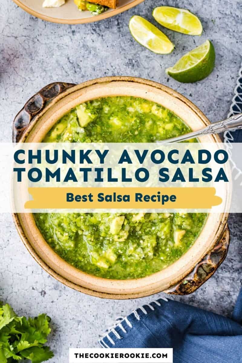 tomatillo avocado salsa pinterest