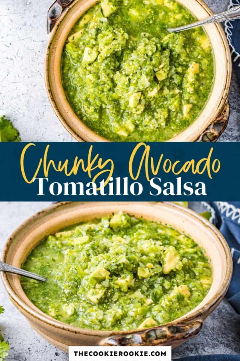 tomatillo avocado salsa pinterest