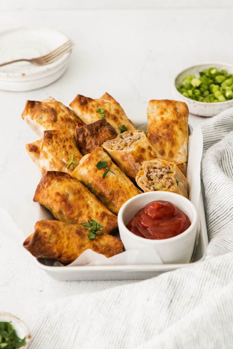 Air Fryer Cheeseburger Egg Rolls Recipe The Cookie Rookie®