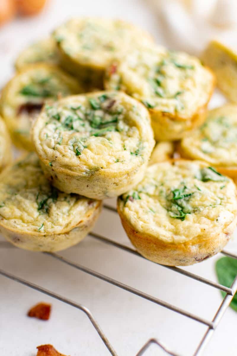 egg bites on a cooling rack