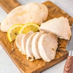 featured poached chicken breasts