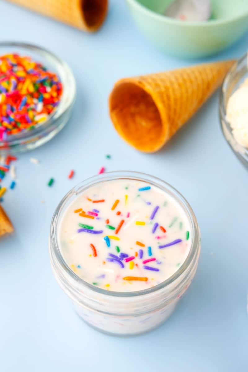 funfetti magic shell in a jar