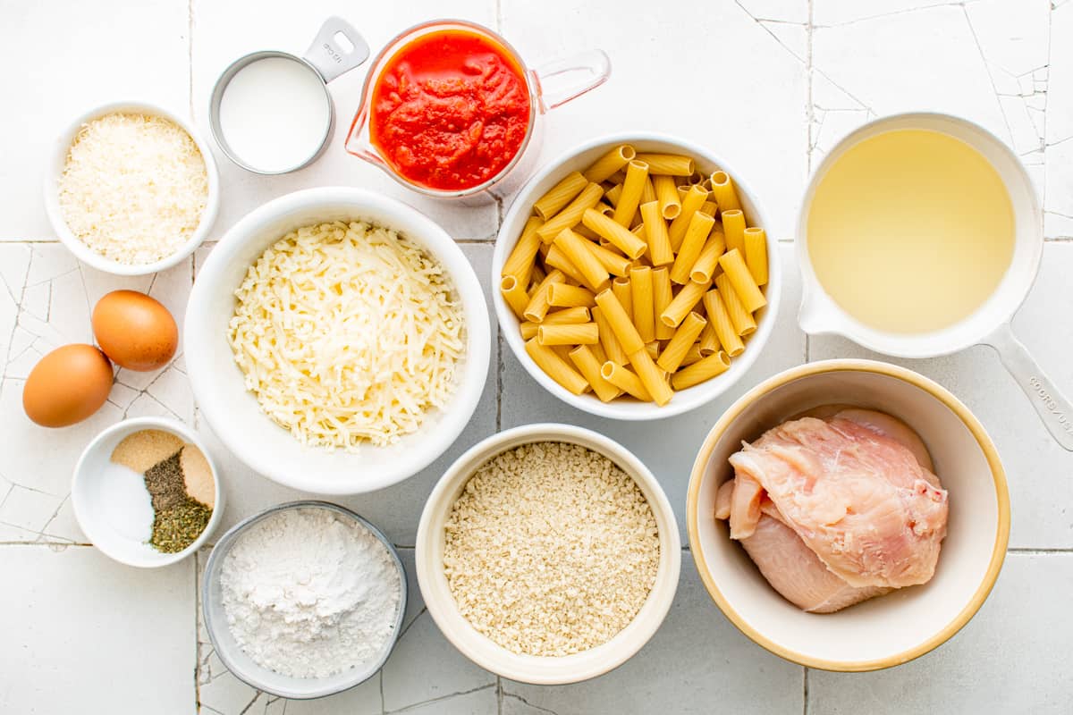 ingredients for chicken parmesan casserole