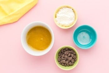 ingredients for chocolate chip mug cookie