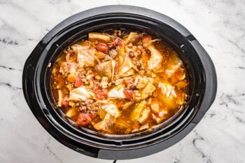 cabbage roll soup in a crockpot