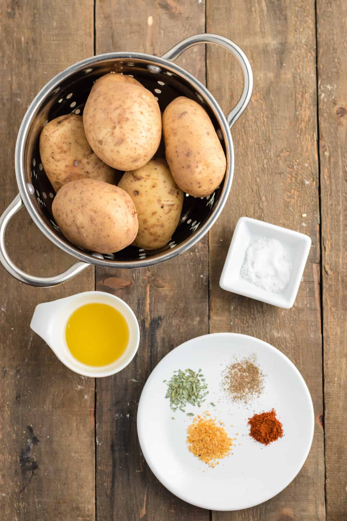 ingredients for air fryer potato wedges