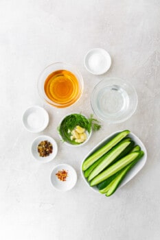 ingredients for refrigerator pickles