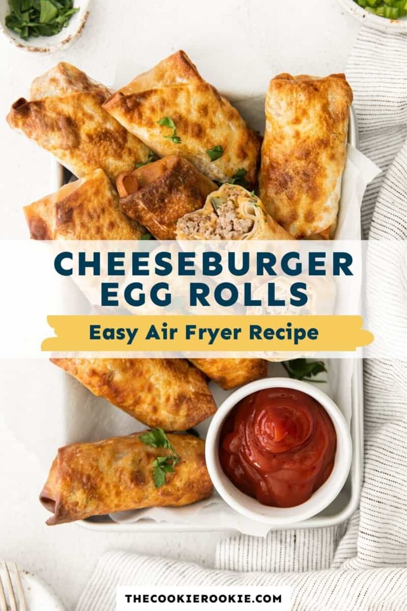 cheeseburger egg rolls pinterest