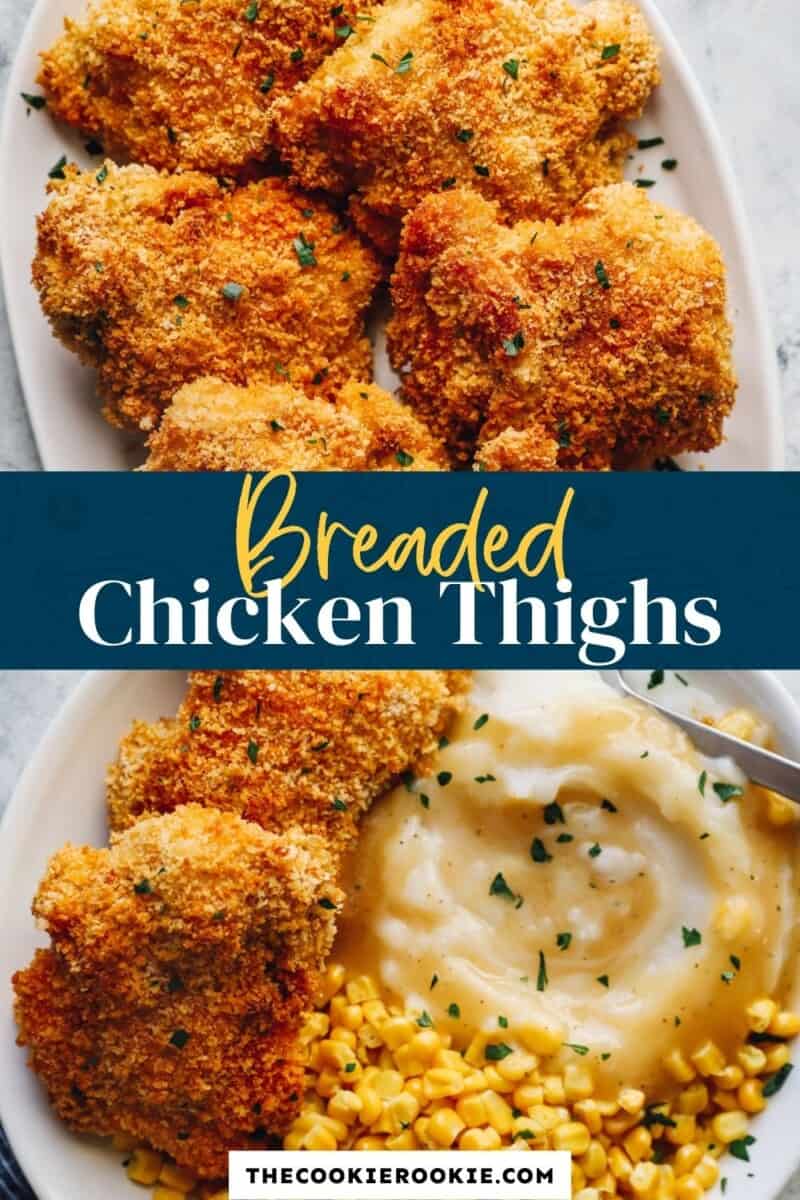 Breaded Chicken Thighs - The Cookie Rookie®