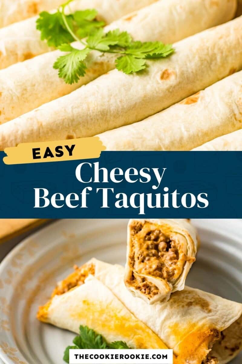 cheesy beef taquitos pinterest