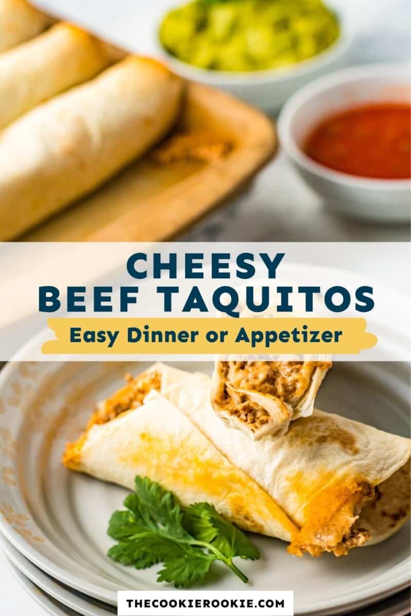 cheesy beef taquitos pinterest