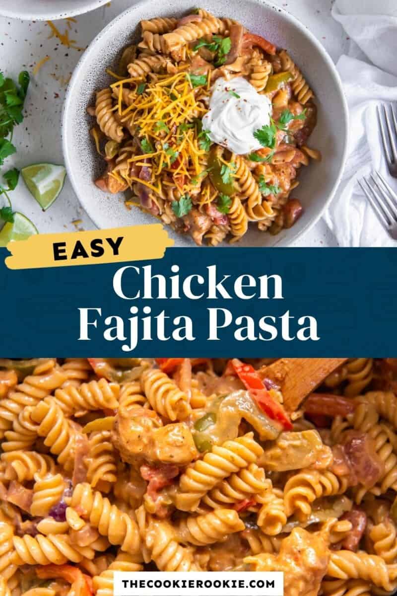 chicken fajita pasta pinterest