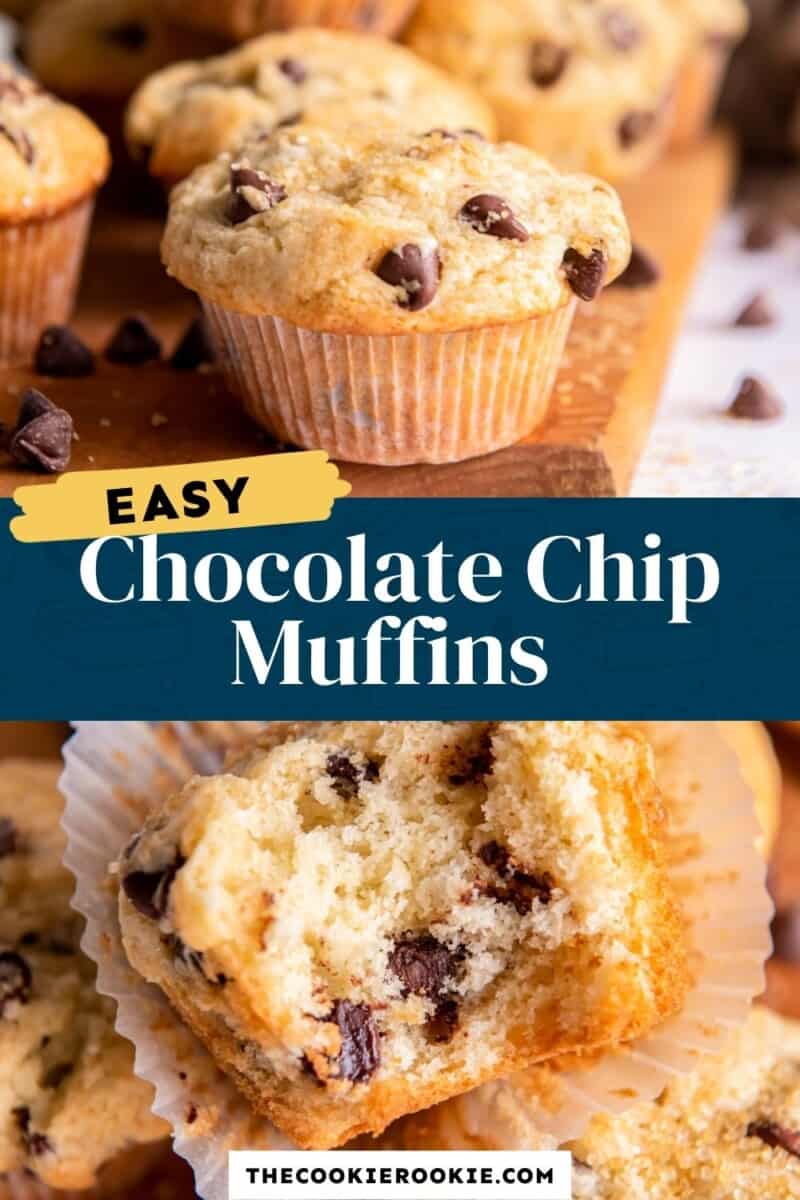 chocolate chip muffins pinterest