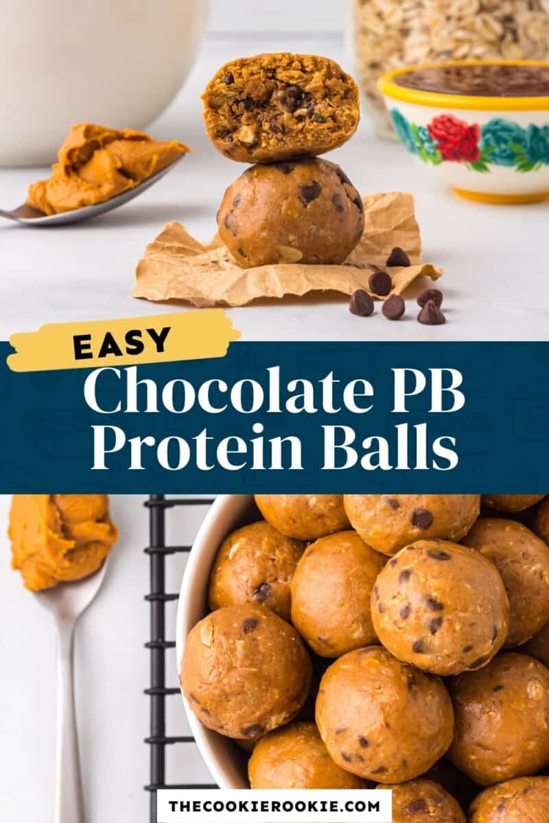 chocolate peanut butter protein balls pinterest