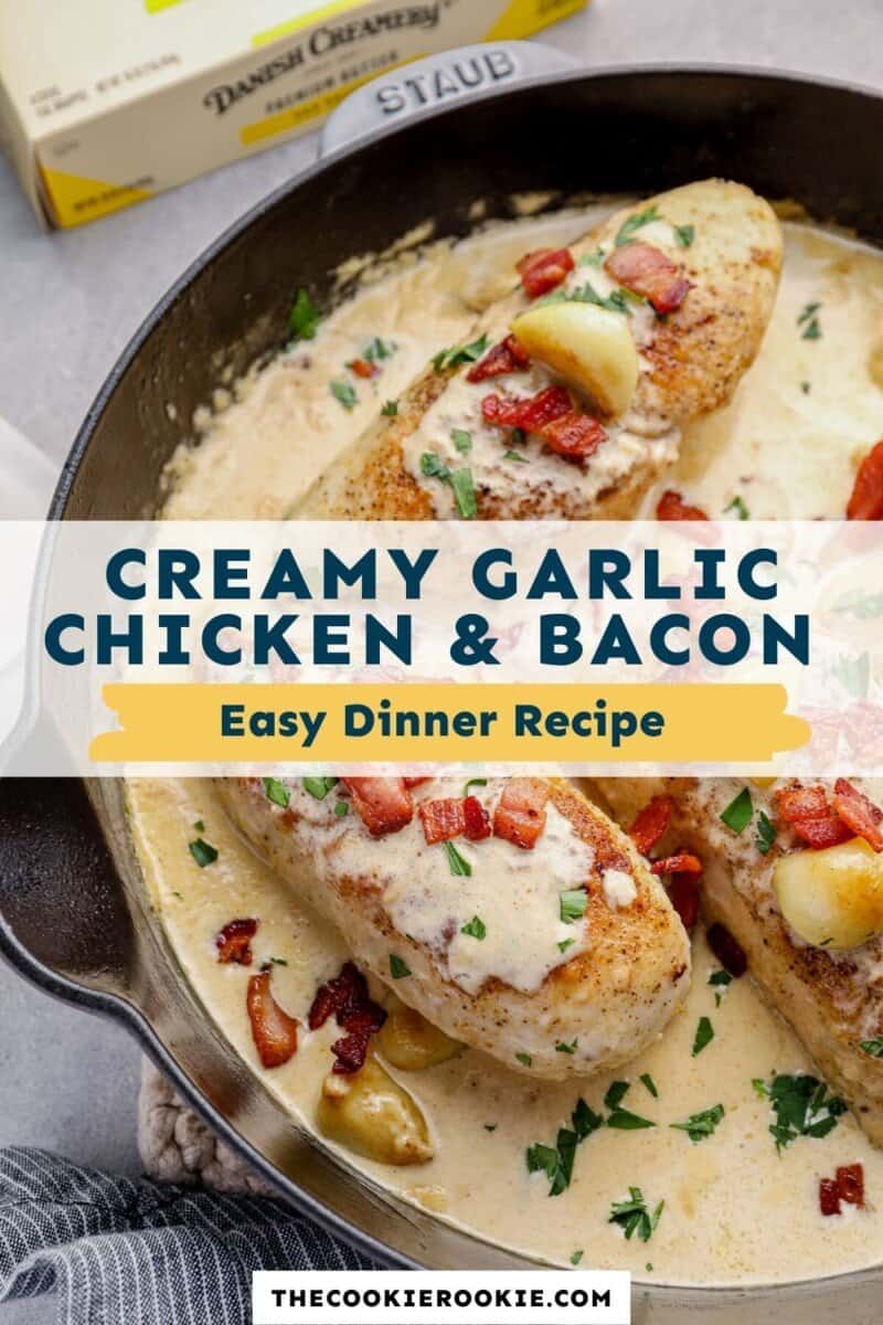 creamy garlic chicken and bacon pinterest
