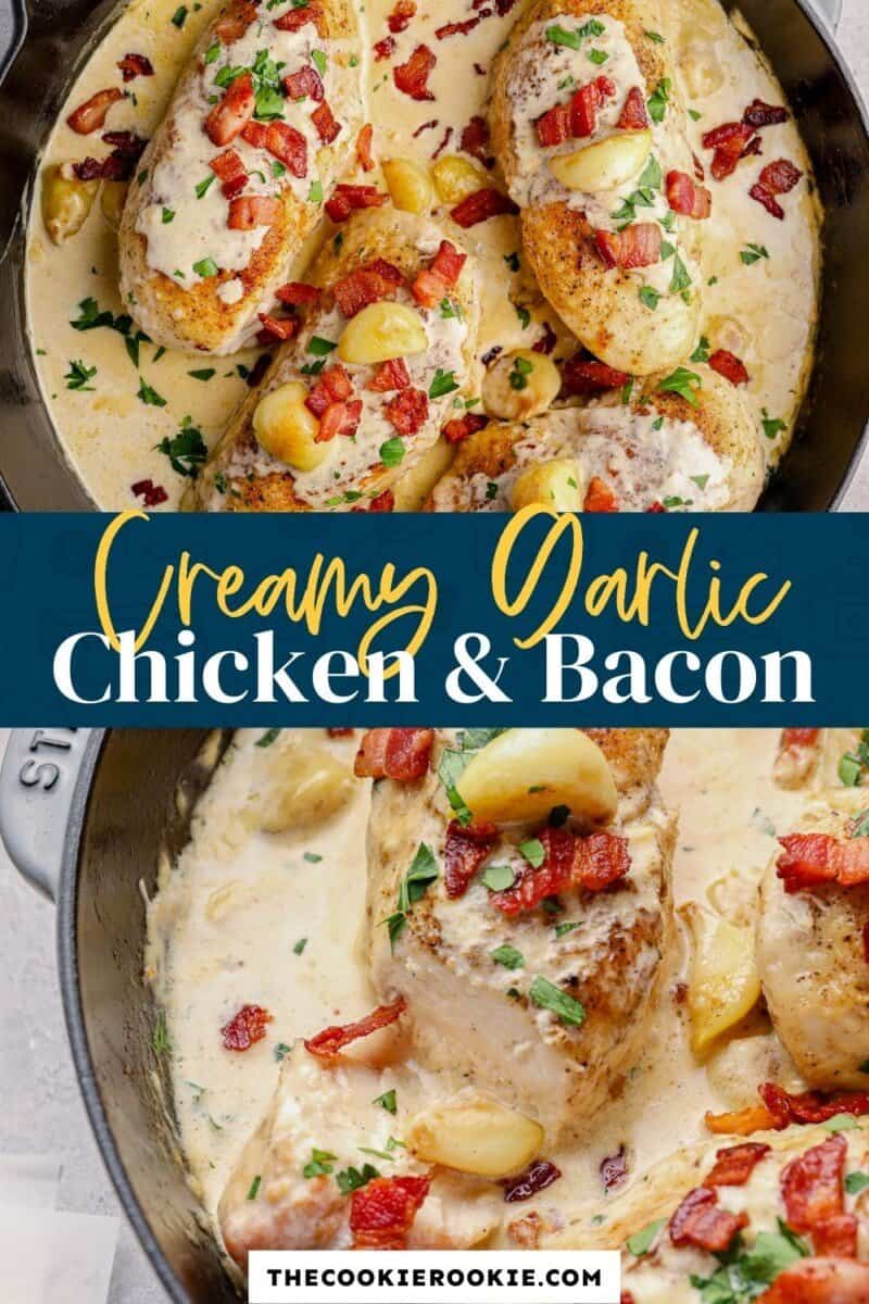 creamy garlic chicken and bacon pinterest