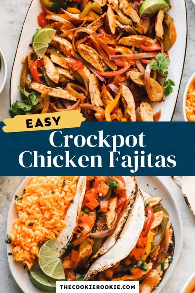 crockpot chicken fajitas pinterest