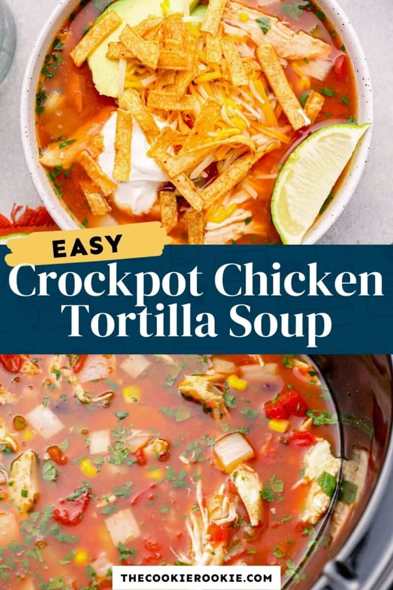 crockpot chicken tortilla soup pinterest
