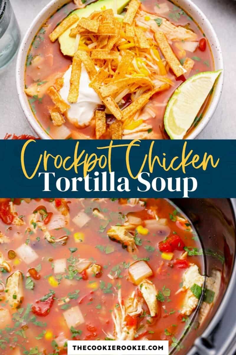 crockpot chicken tortilla soup pinterest