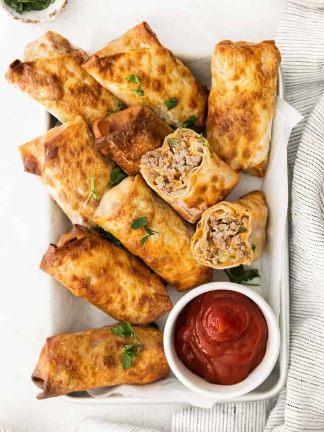 Air Fryer Cheeseburger Egg Rolls The Cookie Rookie®