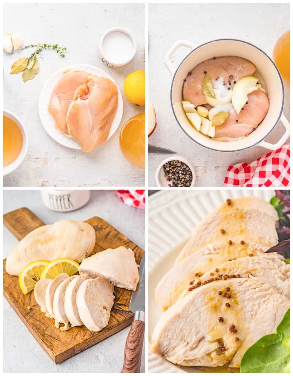 step by step photos for poached chicken breasts