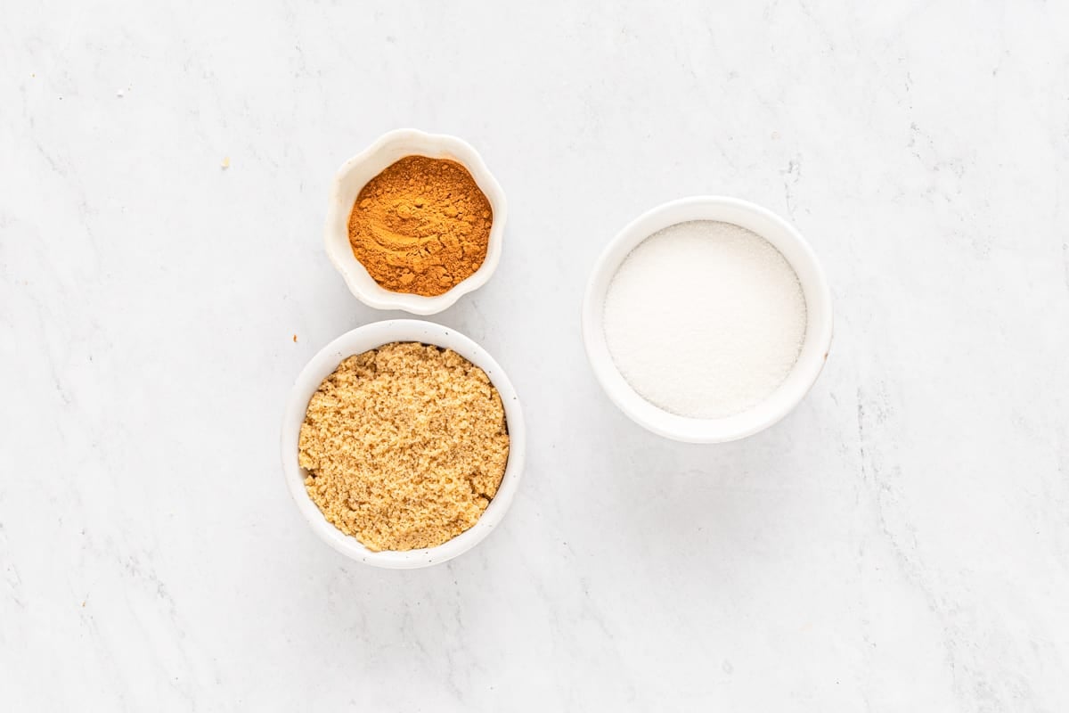 Ingredients for cinnamon roll filling.