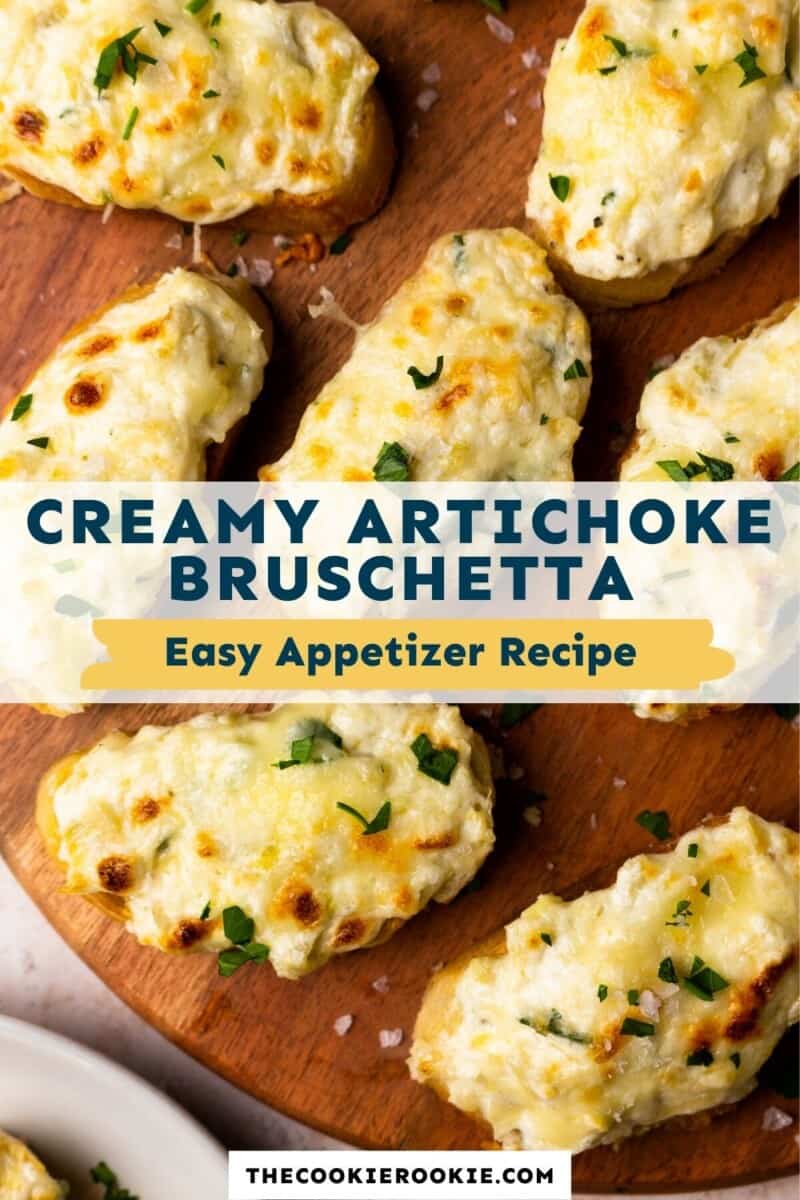 creamy artichoke bruschetta pinterest