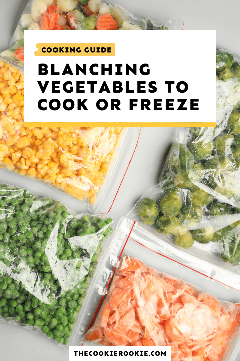 Blanching vegetables to cook or freeze.