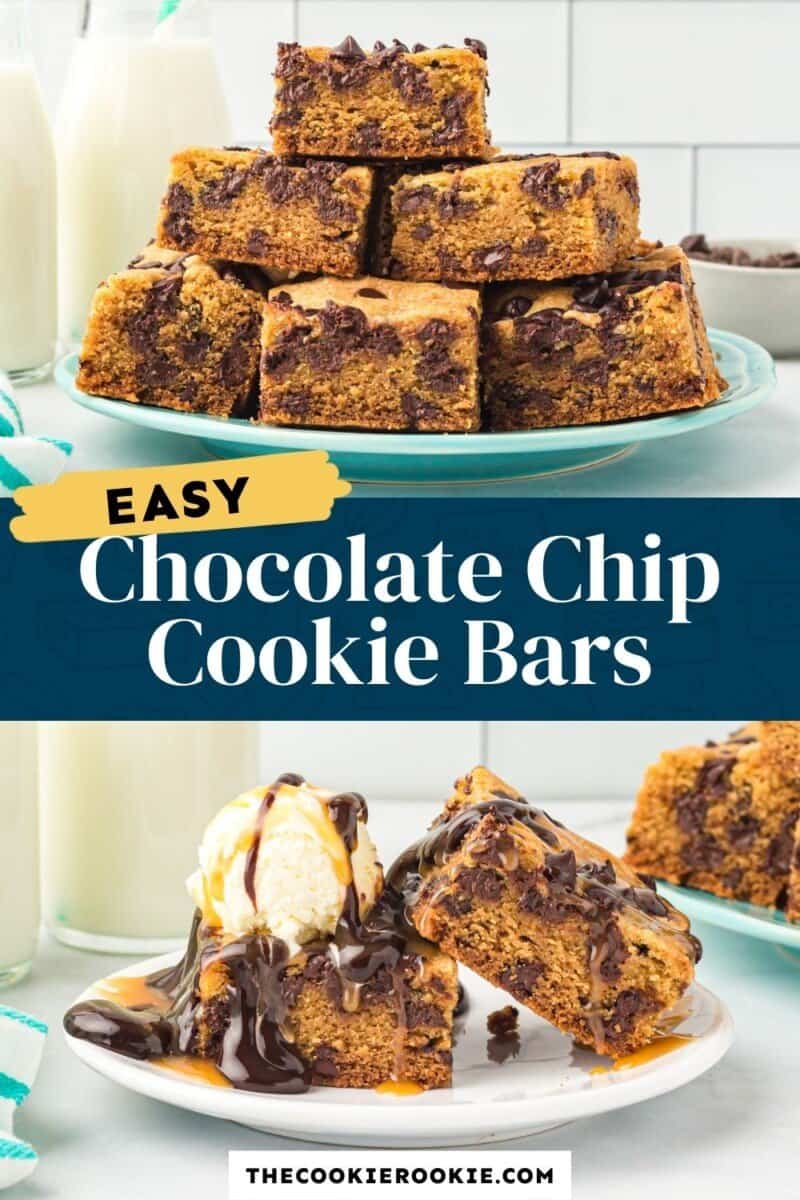 chocolate chip cookie bars pinterest.