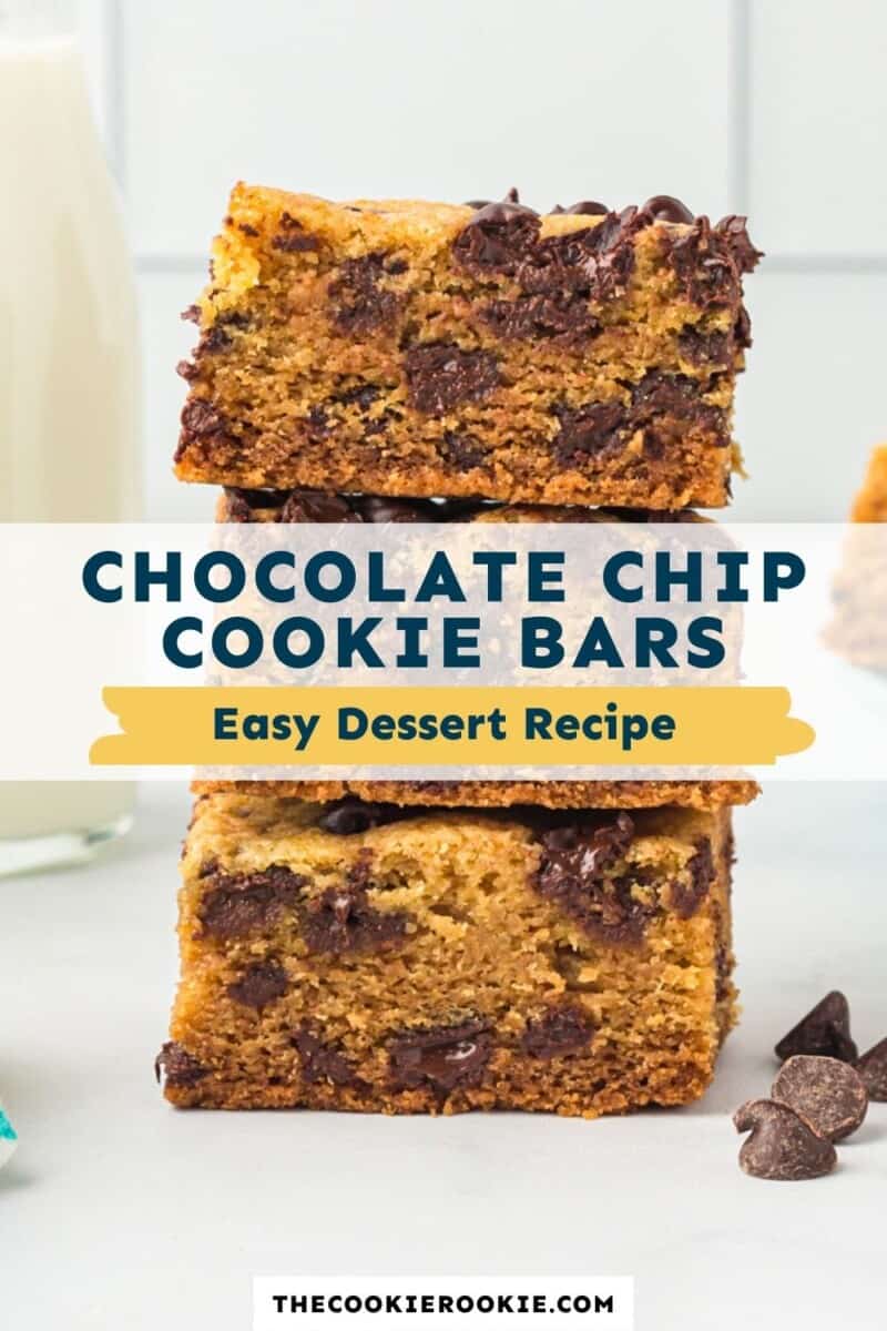 chocolate chip cookie bars pinterest.