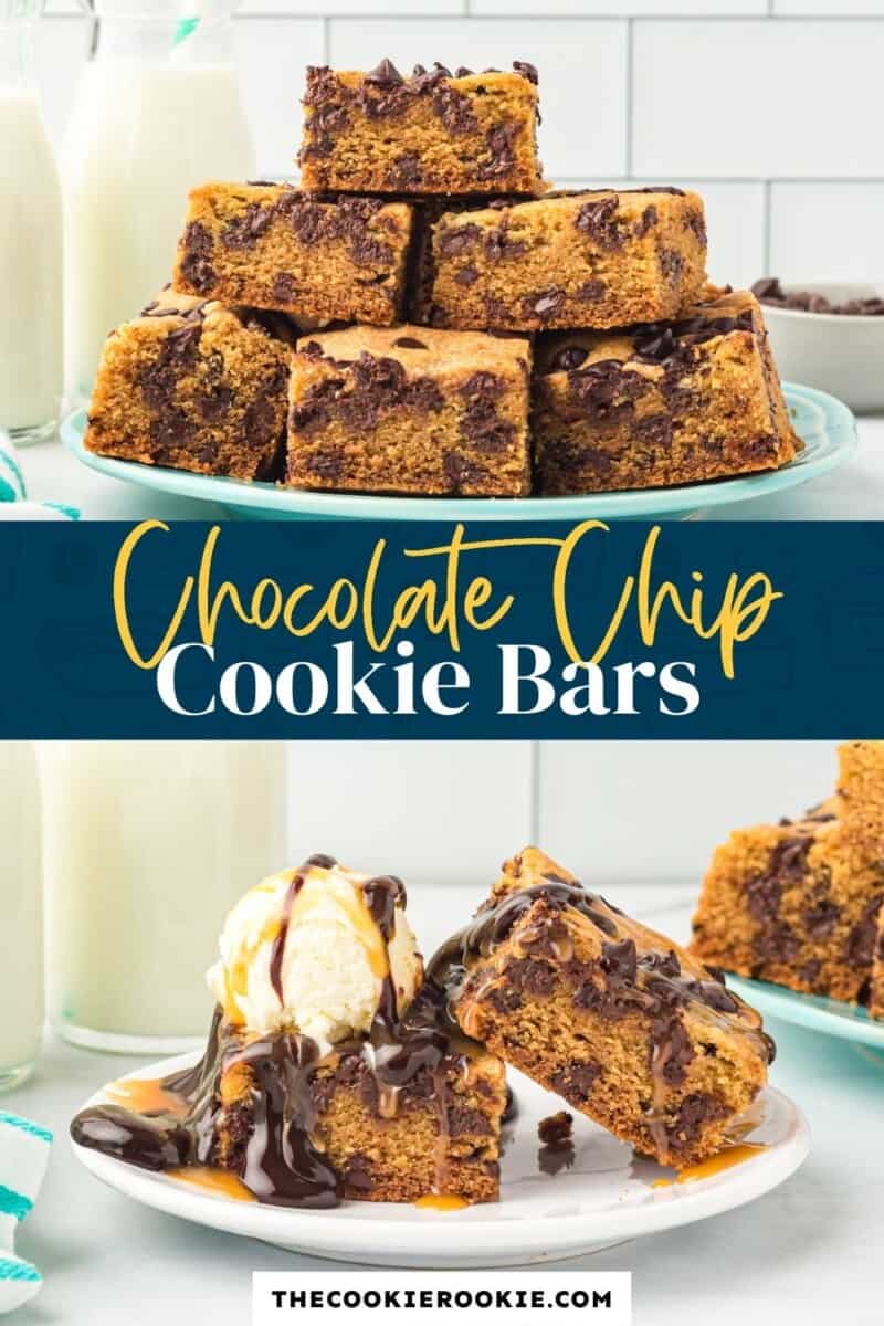 chocolate chip cookie bars pinterest.