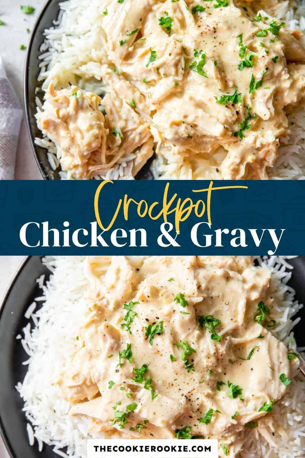 Crockpot Chicken and Gravy The Cookie Rookie®