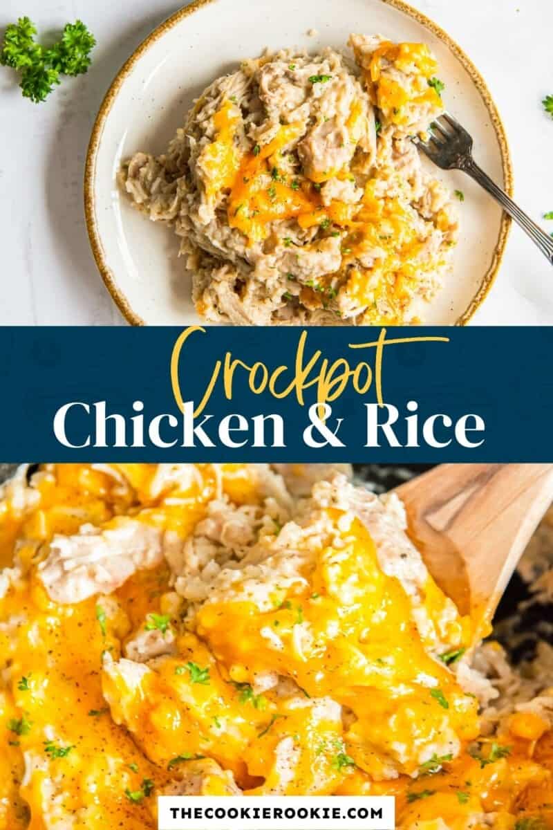 Crockpot Chicken and Rice - The Cookie Rookie®