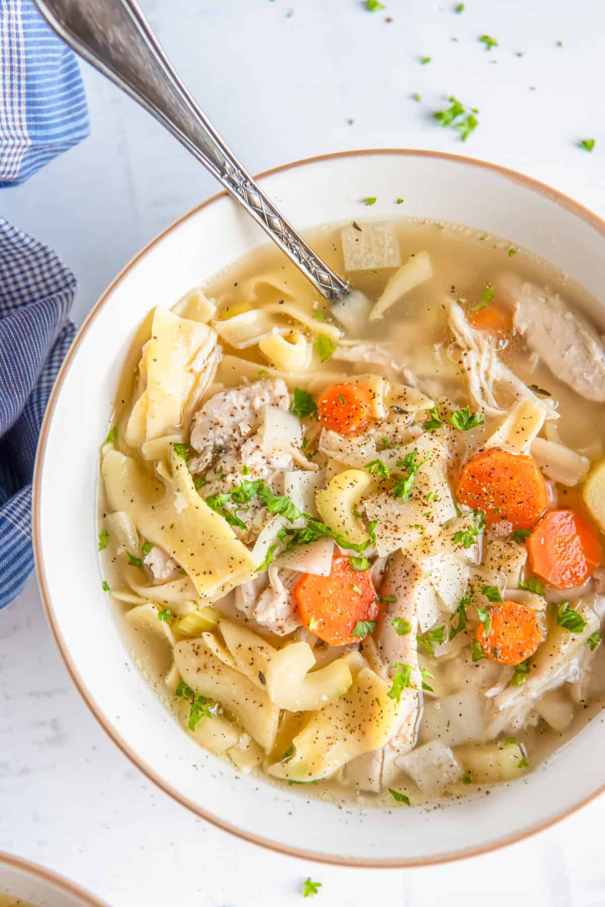 Creamy Crockpot Chicken Noodle Soup - Simple Joy