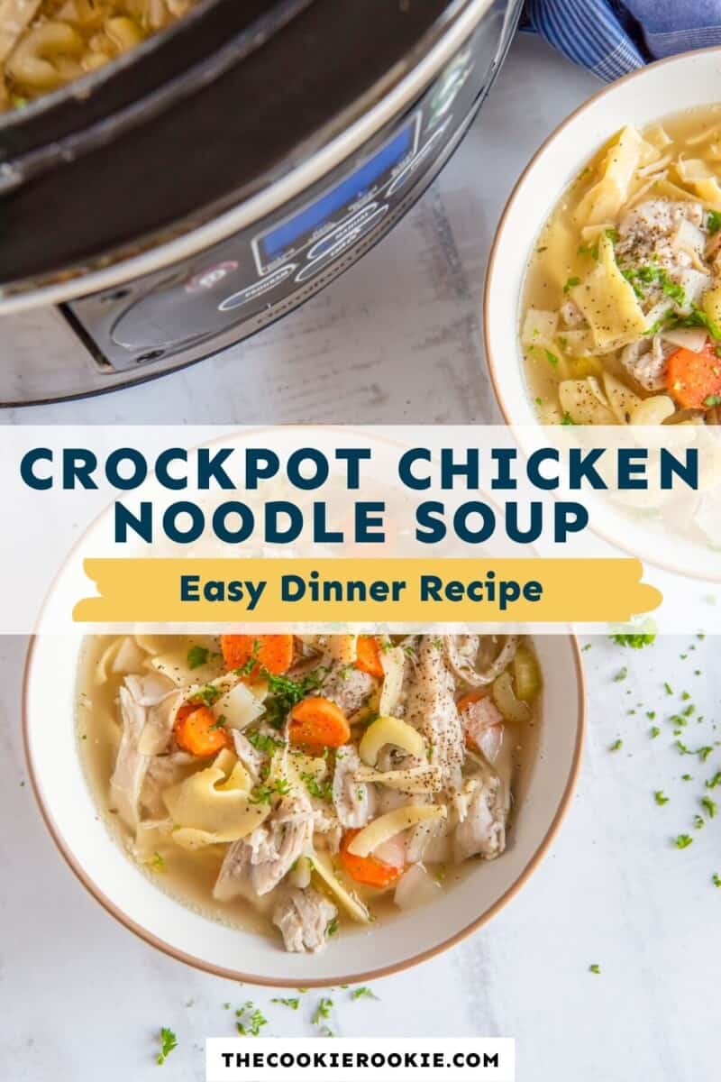 Crockpot Chicken Noodle Soup Recipe - The Cookie Rookie®