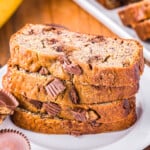 featured reeses peanut butter cup banana bread.