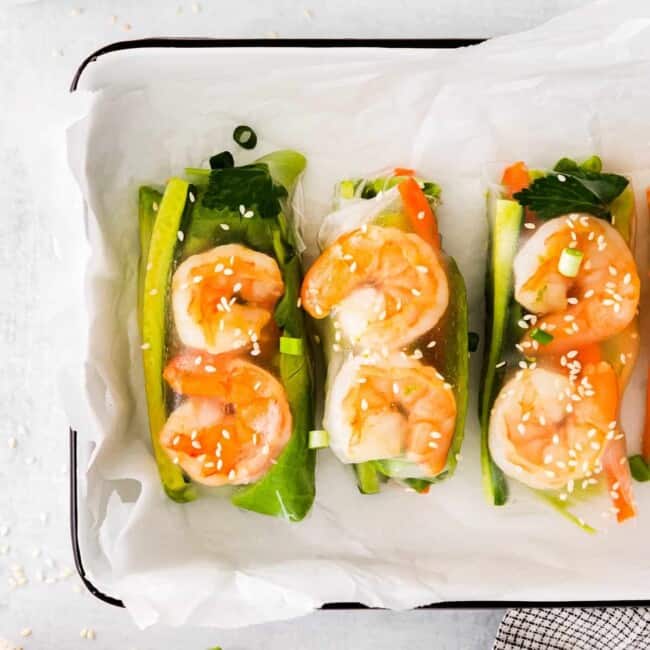 featured shrimp summer rolls.