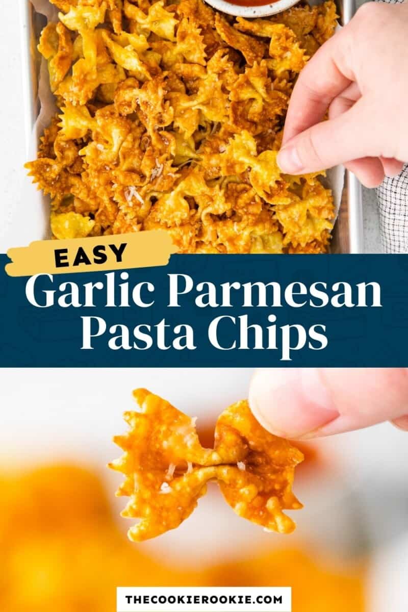 garlic parmesan pasta chips pinterest.