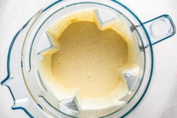 gluten free pancake batter in a blender.