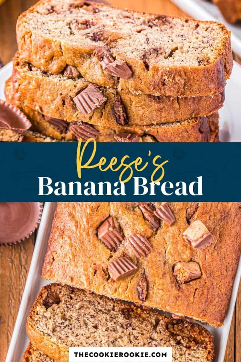 reeses peanut butter cup banana bread pinterest.