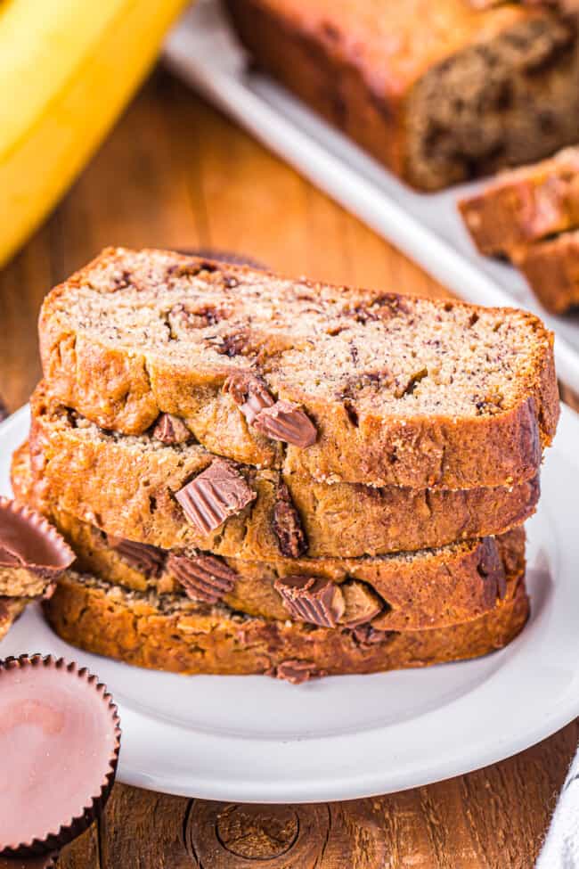 Reese's Peanut Butter Cup Banana Bread Recipe The Cookie Rookie®