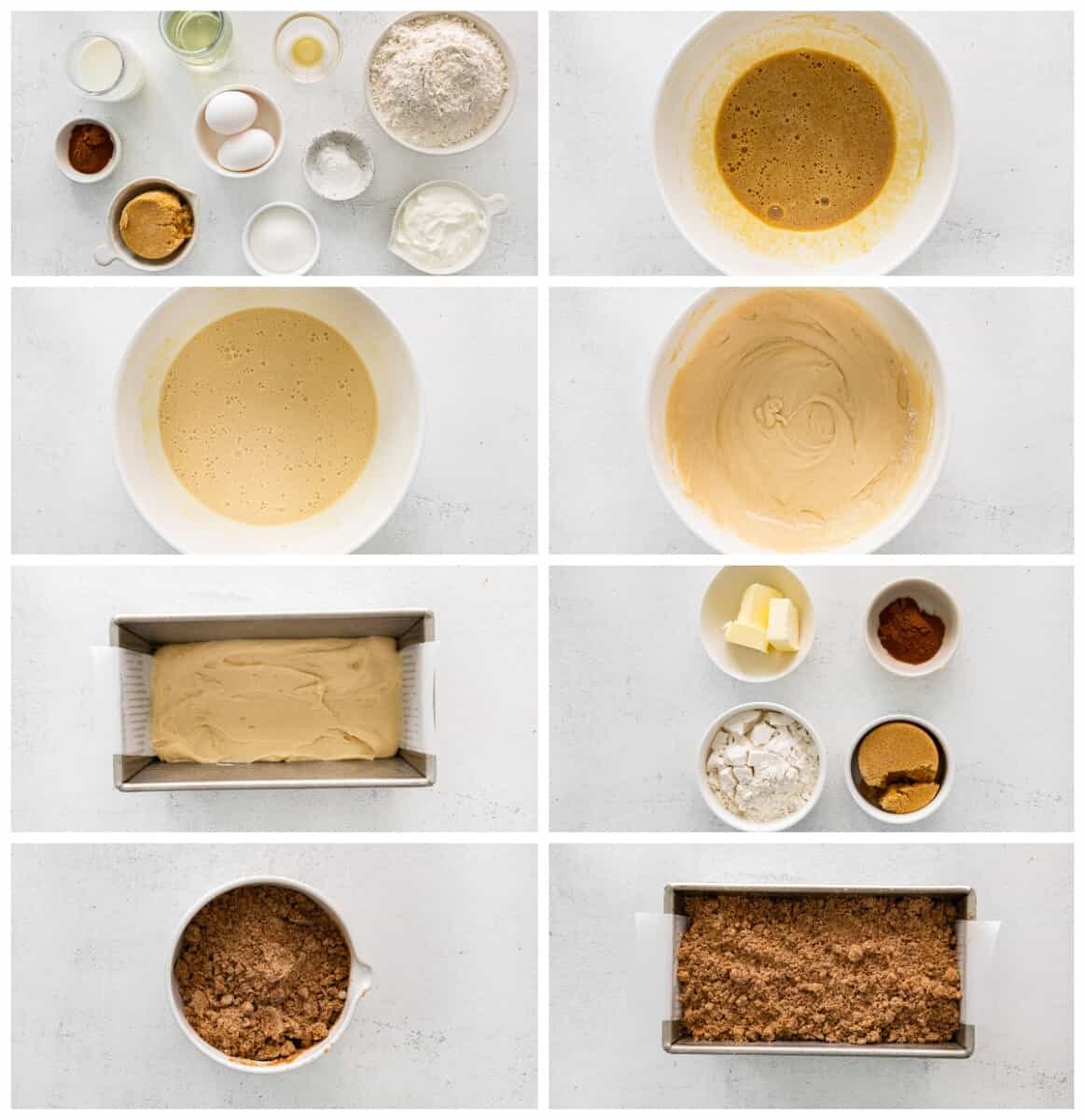 step by step photos for how to make cinnamon roll bread.