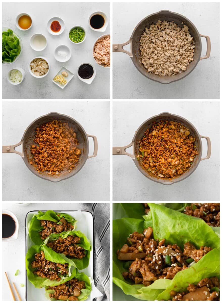 step by step photos for how to make pf changs lettuce wraps.