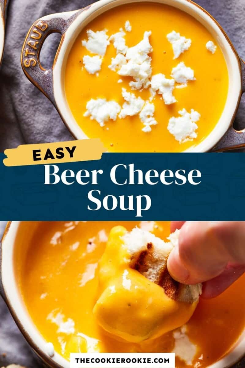 easy beer cheese soup pin
