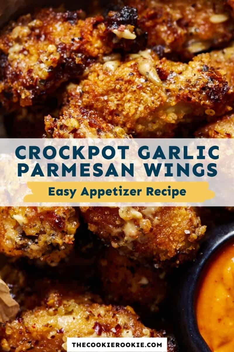 crockpot garlic parmesan wings pin