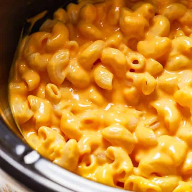 mac and cheese in a slow cooker