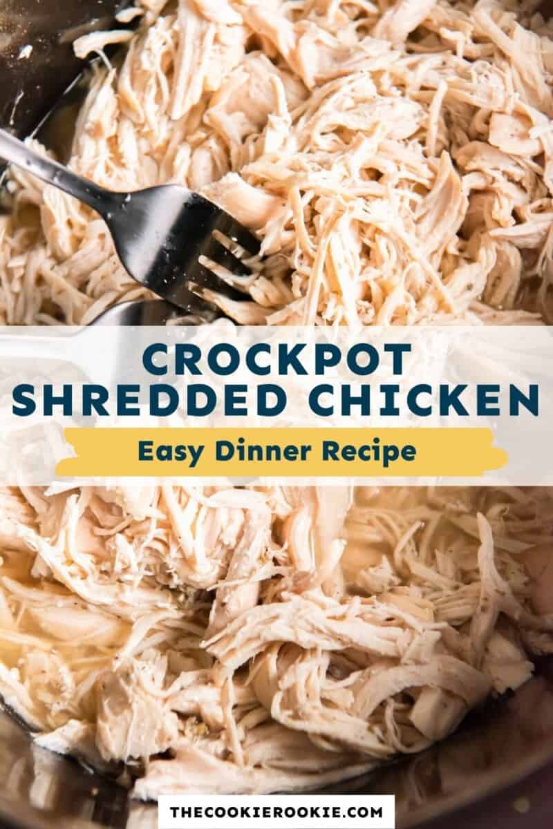 crockpot shredded chicken pinterest.