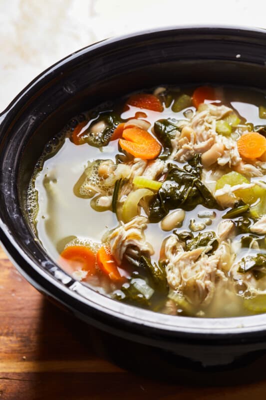 Crockpot Tuscan Chicken Soup Recipe - The Cookie Rookie®