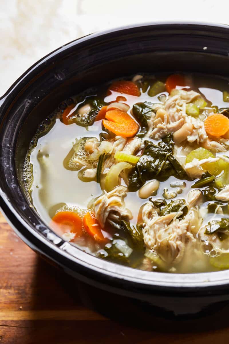 tuscan chicken soup in a crockpot