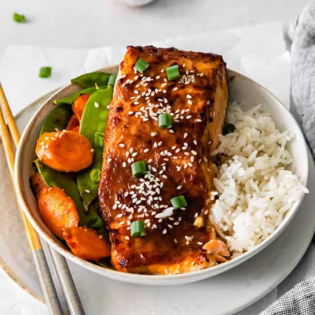 featured air fryer miso salmon.